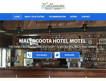 Tablet Screenshot of mallacootahotel.com.au